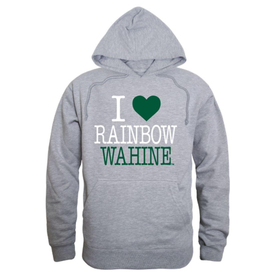 I Love University of Hawaii Rainbow Rainbow Warriors Hoodie Sweatshirt-Campus-Wardrobe