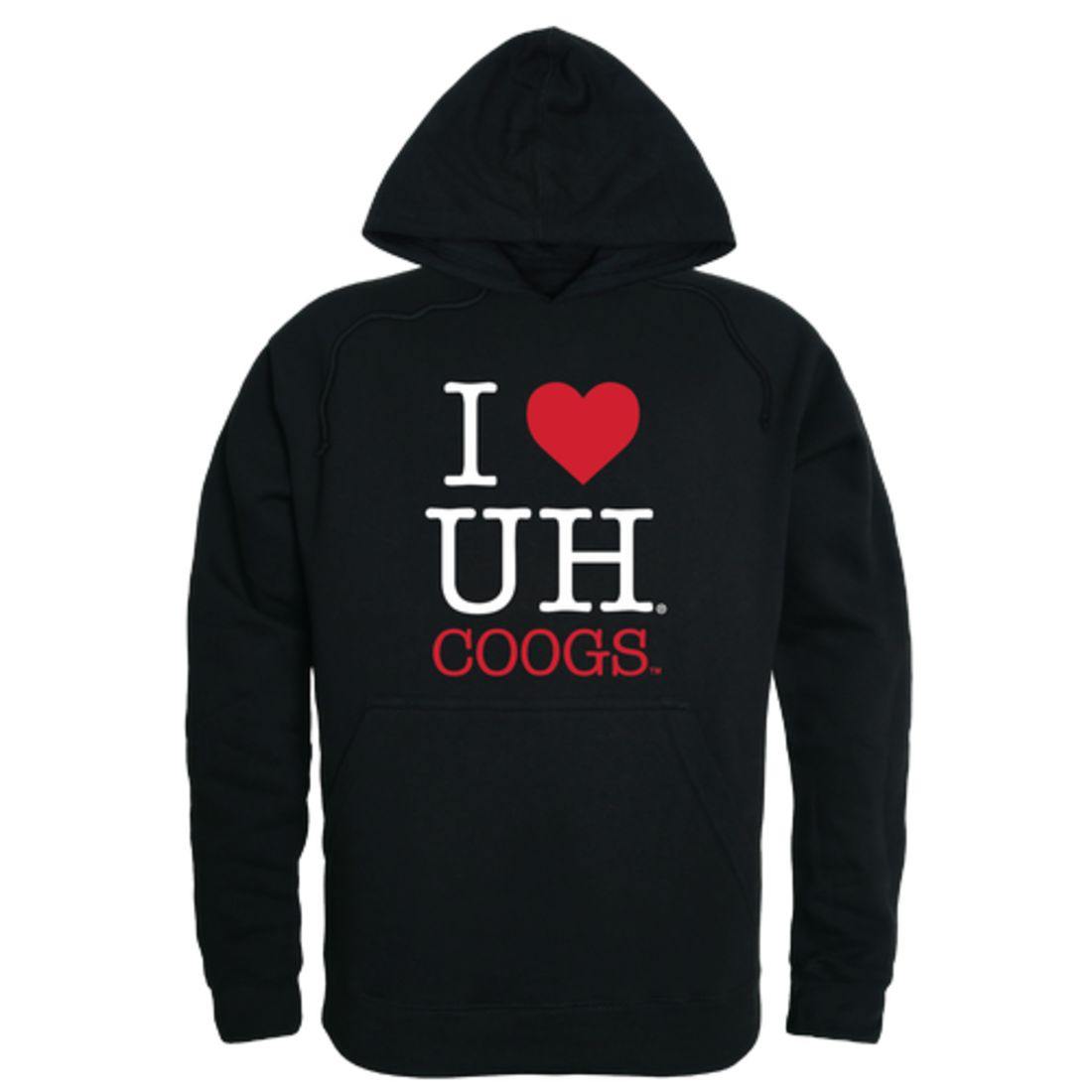 I Love UH University of Houston Cougars Hoodie Sweatshirt-Campus-Wardrobe