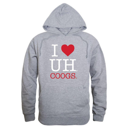 I Love UH University of Houston Cougars Hoodie Sweatshirt-Campus-Wardrobe