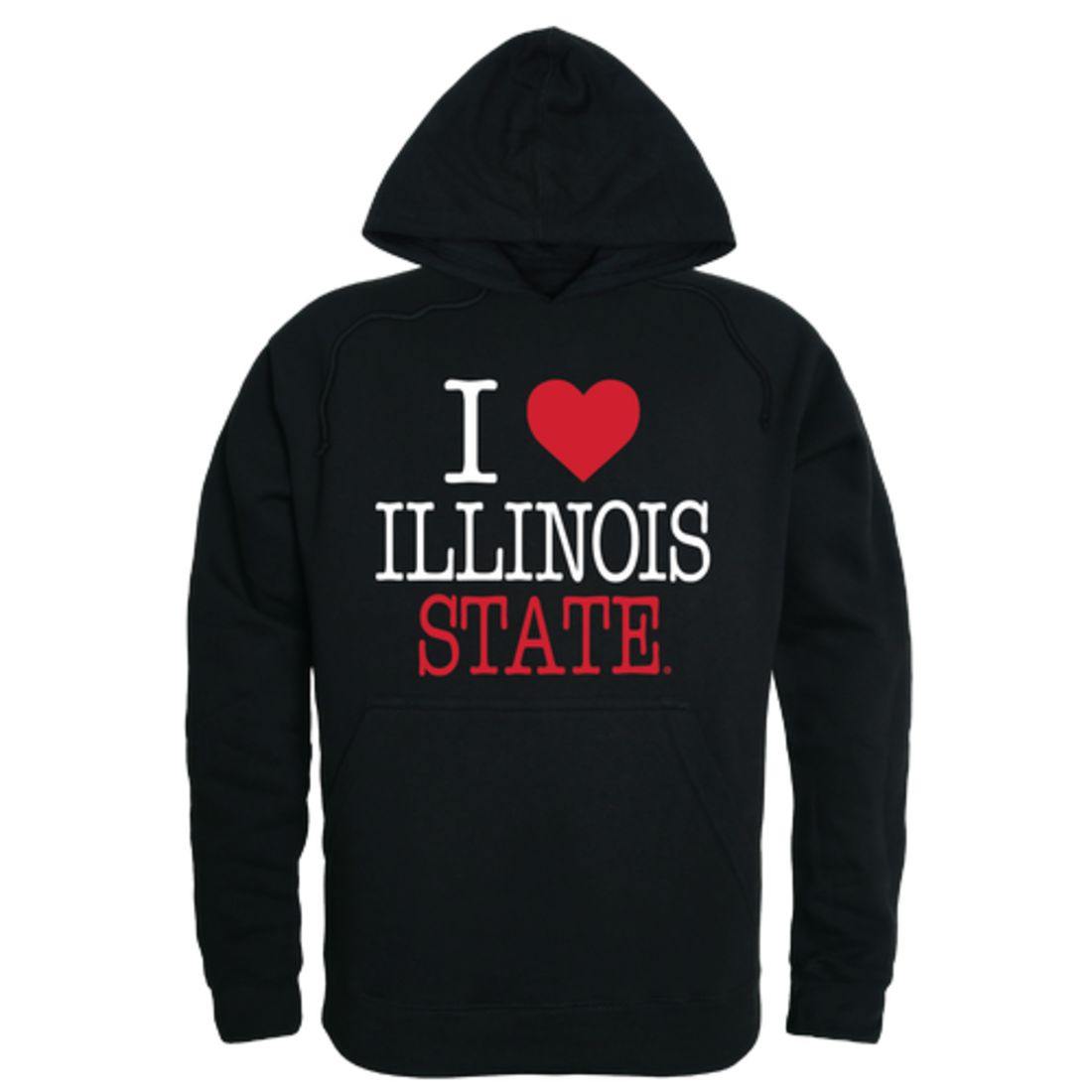 I Love ISU Illinois State University Redbirds Hoodie Sweatshirt-Campus-Wardrobe