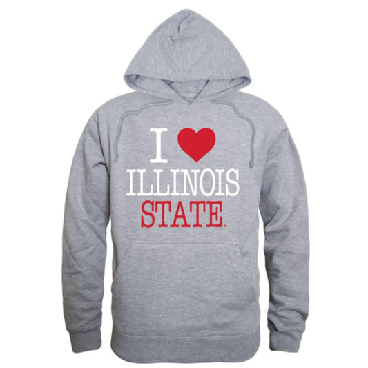 I Love ISU Illinois State University Redbirds Hoodie Sweatshirt-Campus-Wardrobe