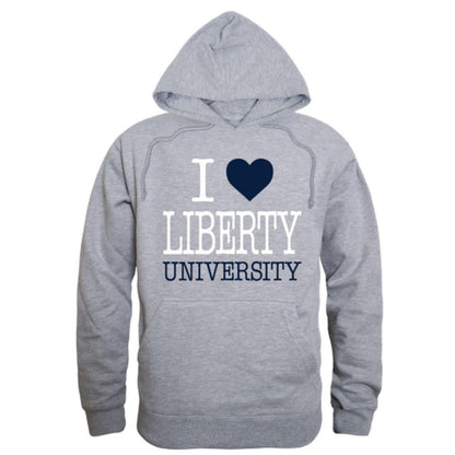 I Love Liberty University Flames Hoodie Sweatshirt-Campus-Wardrobe