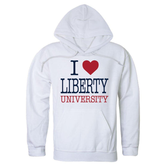 I Love Liberty University Flames Hoodie Sweatshirt-Campus-Wardrobe