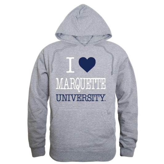 I Love Marquette University Golden Eagles Hoodie Sweatshirt-Campus-Wardrobe