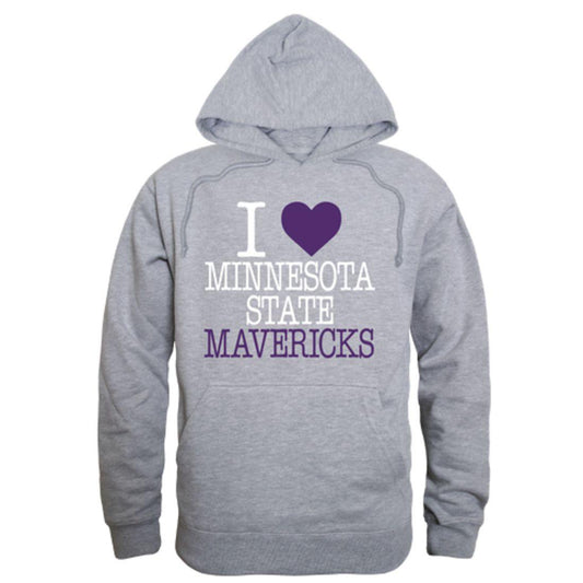 I Love MNSU Minnesota State University Mankato Mavericks Hoodie Sweatshirt-Campus-Wardrobe