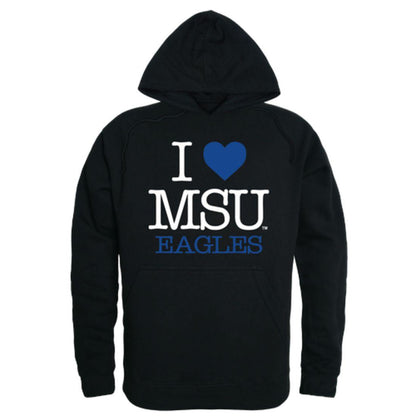 I Love MSU Morehead State University Eagles Hoodie Sweatshirt-Campus-Wardrobe
