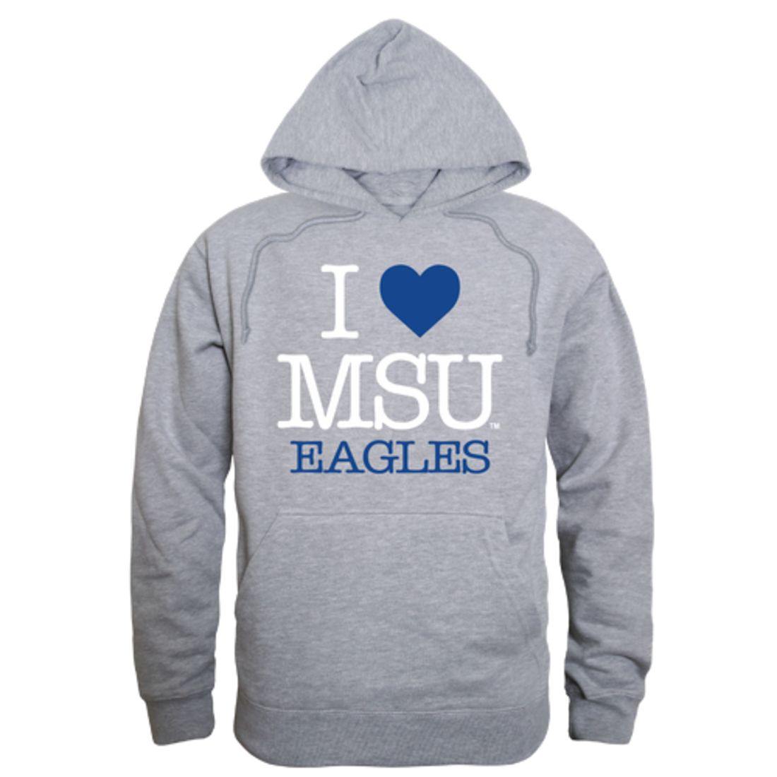 I Love MSU Morehead State University Eagles Hoodie Sweatshirt-Campus-Wardrobe