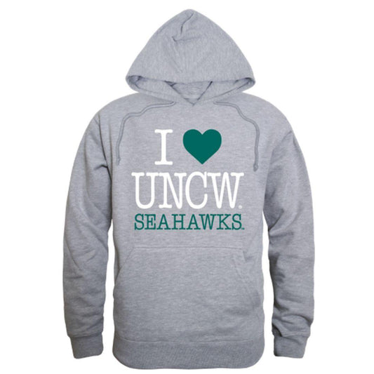 I Love UNCW University of North Carolina Wilmington Seahawks Hoodie Sweatshirt-Campus-Wardrobe