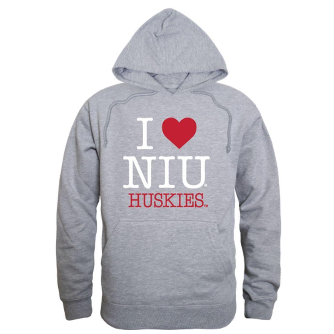 I Love NIU Northern Illinois University Huskies Hoodie Sweatshirt-Campus-Wardrobe