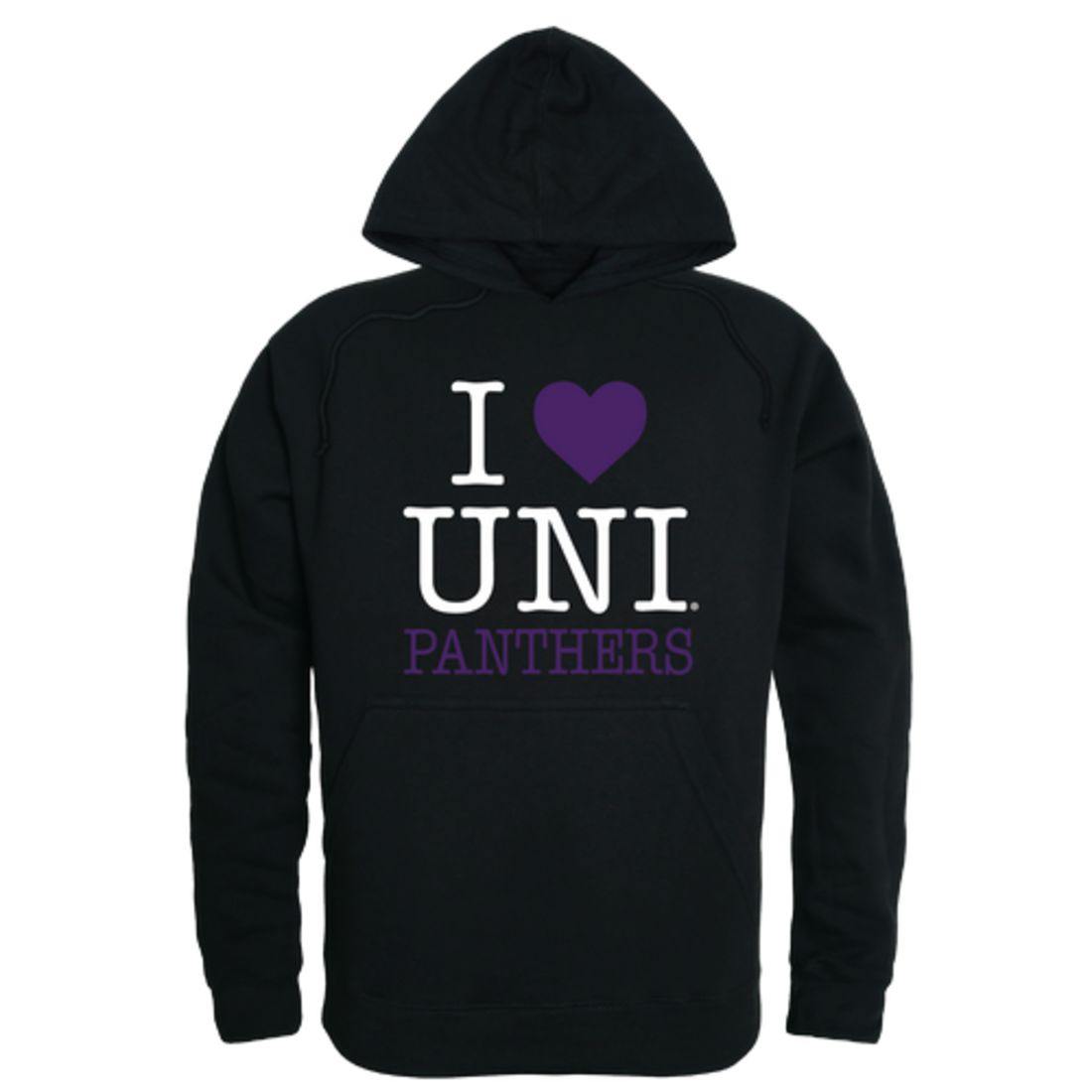 I Love UNI University of Northen Iowa Panthers Hoodie Sweatshirt-Campus-Wardrobe