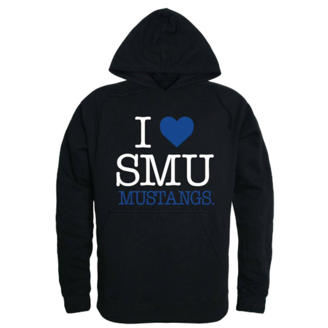 I Love SMU Southern Methodist University Mustangs Hoodie Sweatshirt-Campus-Wardrobe