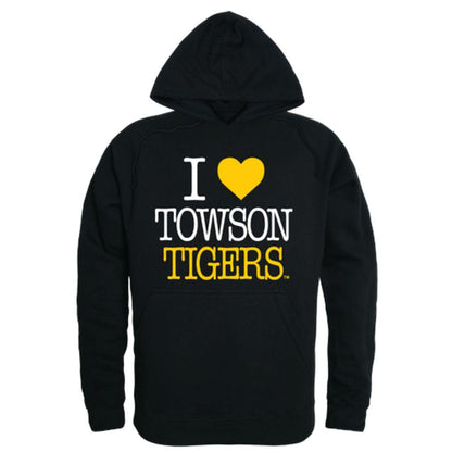 I Love TU Towson University Tigers Hoodie Sweatshirt-Campus-Wardrobe