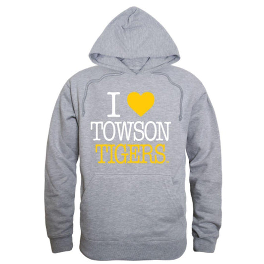 I Love TU Towson University Tigers Hoodie Sweatshirt-Campus-Wardrobe
