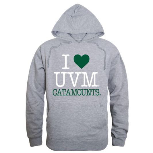I Love UVM University of Vermont Catamounts Hoodie Sweatshirt-Campus-Wardrobe