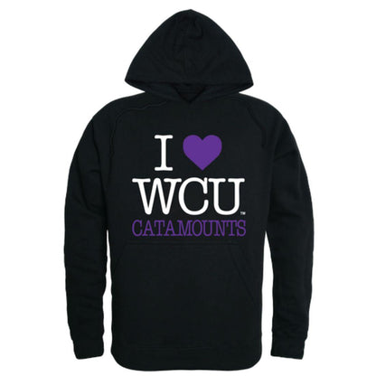 I Love WCU Western Carolina University Catamounts Hoodie Sweatshirt-Campus-Wardrobe