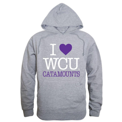 I Love WCU Western Carolina University Catamounts Hoodie Sweatshirt-Campus-Wardrobe
