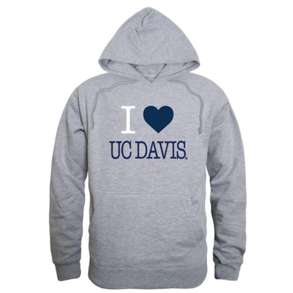I Love UC Davis University of California Aggies Hoodie Sweatshirt-Campus-Wardrobe