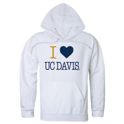 I Love UC Davis University of California Aggies Hoodie Sweatshirt-Campus-Wardrobe