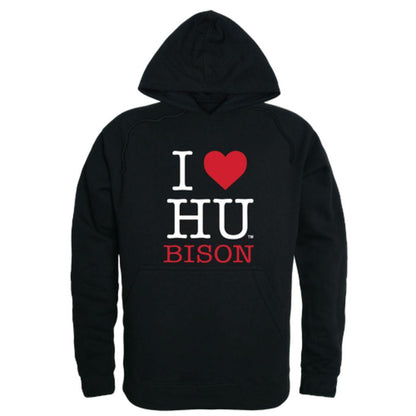 I Love Howard University Bison Hoodie Sweatshirt-Campus-Wardrobe