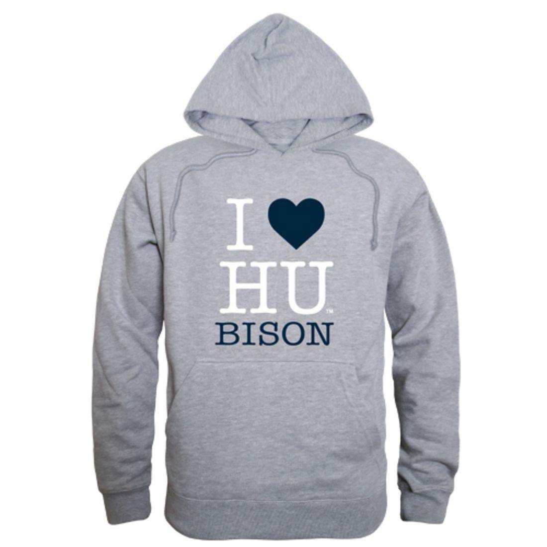 I Love Howard University Bison Hoodie Sweatshirt-Campus-Wardrobe