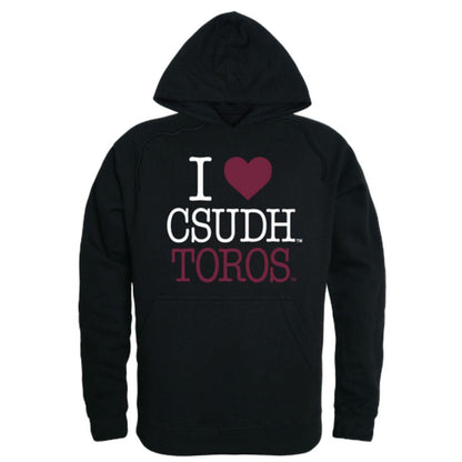 I Love CSUDH California State University Dominguez Hills Toros Hoodie Sweatshirt-Campus-Wardrobe