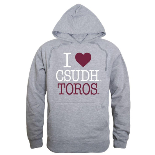 I Love CSUDH California State University Dominguez Hills Toros Hoodie Sweatshirt-Campus-Wardrobe