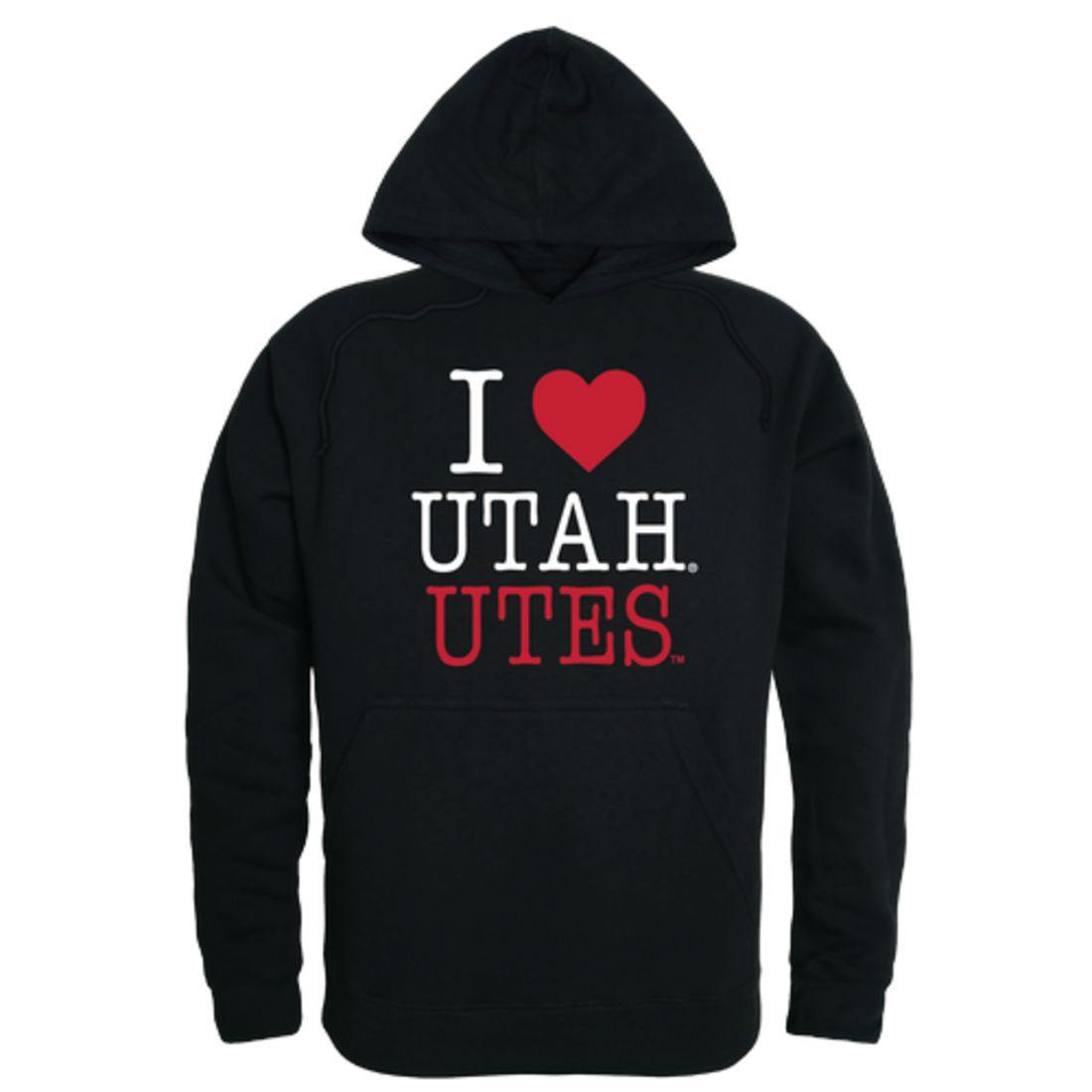 I Love University of Utah Utes Hoodie Sweatshirt-Campus-Wardrobe