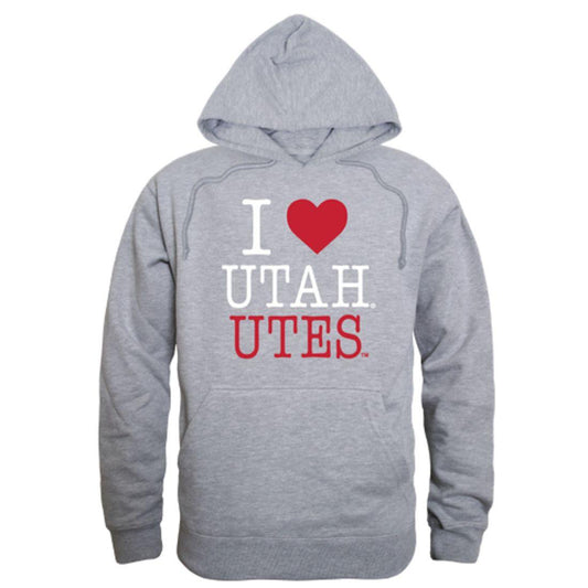 I Love University of Utah Utes Hoodie Sweatshirt-Campus-Wardrobe