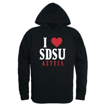 I Love SDSU San Diego State University Aztecs Hoodie Sweatshirt-Campus-Wardrobe