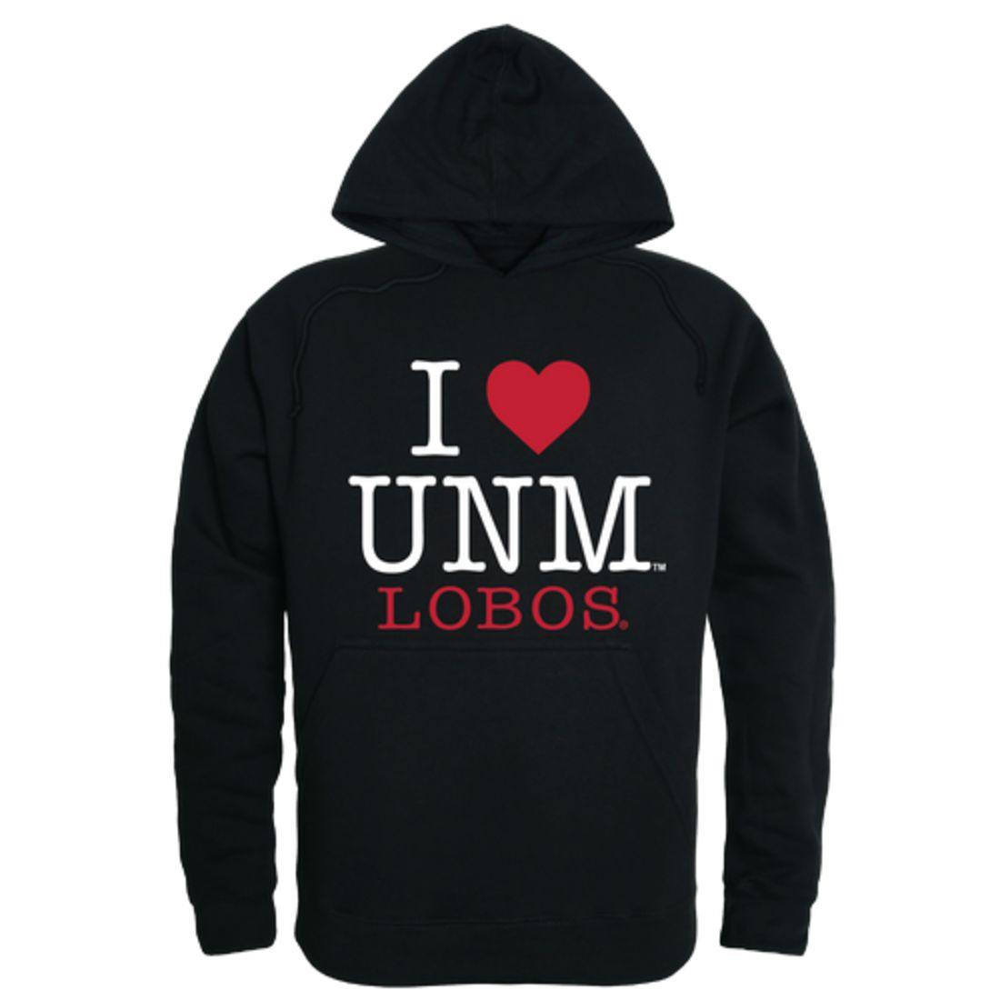 I Love UNM University of New Meico Lobos Hoodie Sweatshirt-Campus-Wardrobe