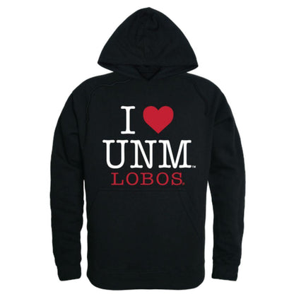 I Love UNM University of New Meico Lobos Hoodie Sweatshirt-Campus-Wardrobe