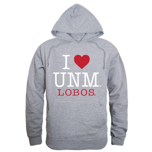 I Love UNM University of New Meico Lobos Hoodie Sweatshirt-Campus-Wardrobe