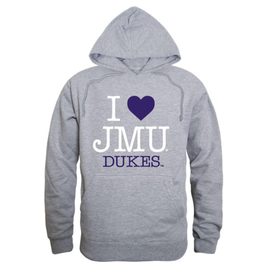 I Love JMU James Madison University Dukes Hoodie Sweatshirt-Campus-Wardrobe