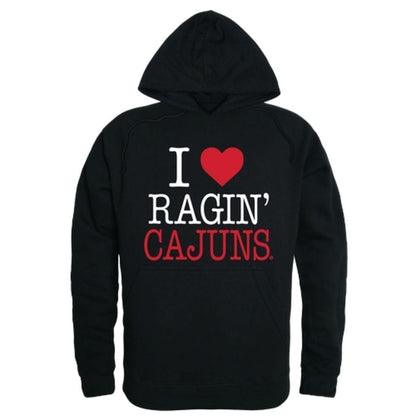 I Love UL University of Louisiana at Lafayette Ragin' Cajuns Hoodie Sweatshirt-Campus-Wardrobe
