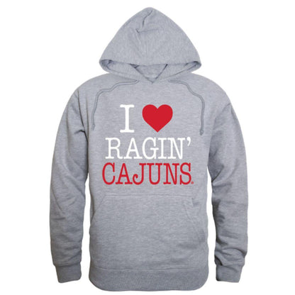 I Love UL University of Louisiana at Lafayette Ragin' Cajuns Hoodie Sweatshirt-Campus-Wardrobe