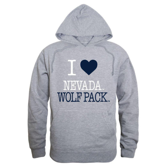 I Love University of Nevada Wolf Pack Hoodie Sweatshirt-Campus-Wardrobe