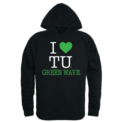 I Love Tulane University Green Waves Hoodie Sweatshirt-Campus-Wardrobe