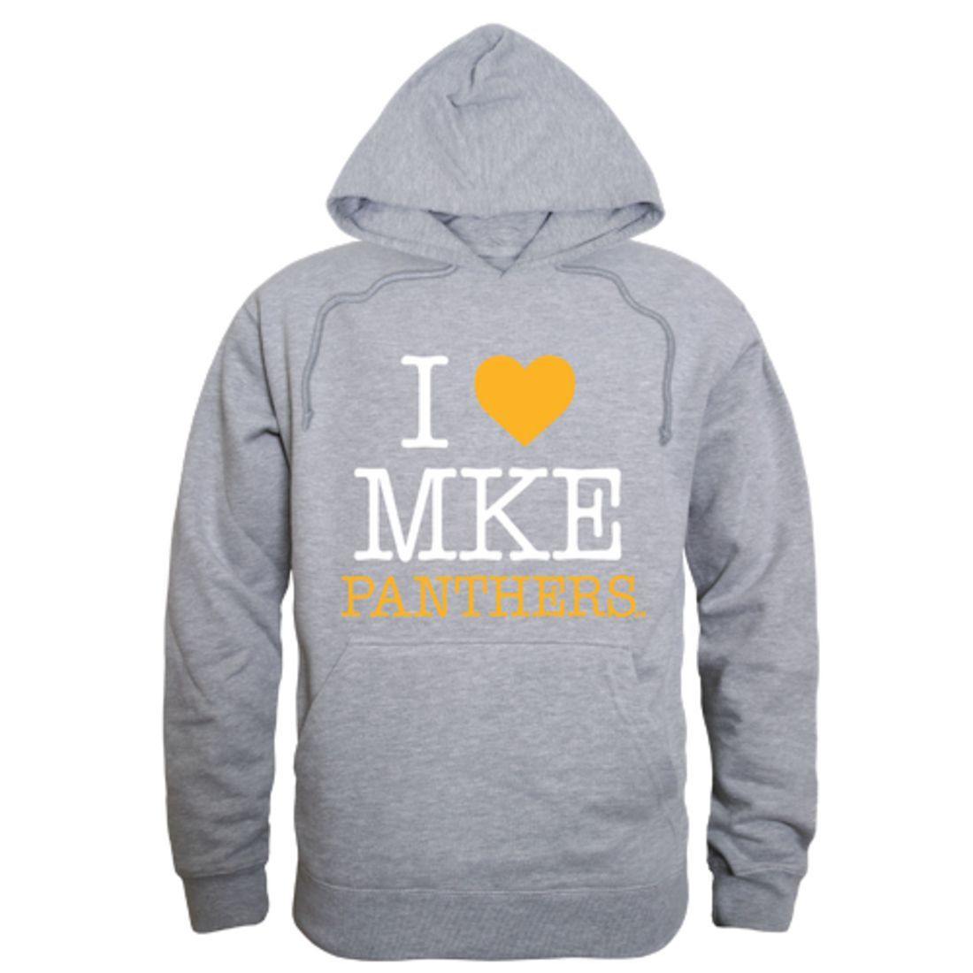 I Love UW University of Wisconsin Milwaukee Panthers Hoodie Sweatshirt-Campus-Wardrobe