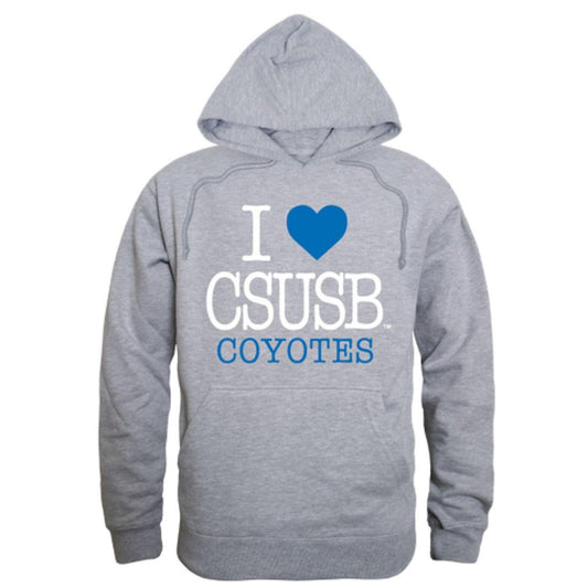 I Love CSUSB California State University San Bernardino Coyotes Hoodie Sweatshirt-Campus-Wardrobe