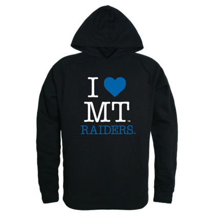 I Love MTSU Middle Tennessee State University Blue Raiders Hoodie Sweatshirt-Campus-Wardrobe