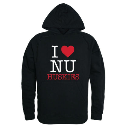 I Love Northeastern University Huskies Hoodie Sweatshirt-Campus-Wardrobe