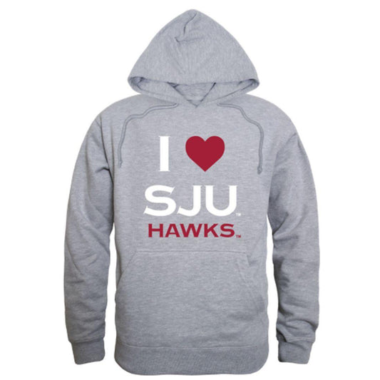 I Love Saint Joseph's University Hawks Hoodie Sweatshirt-Campus-Wardrobe