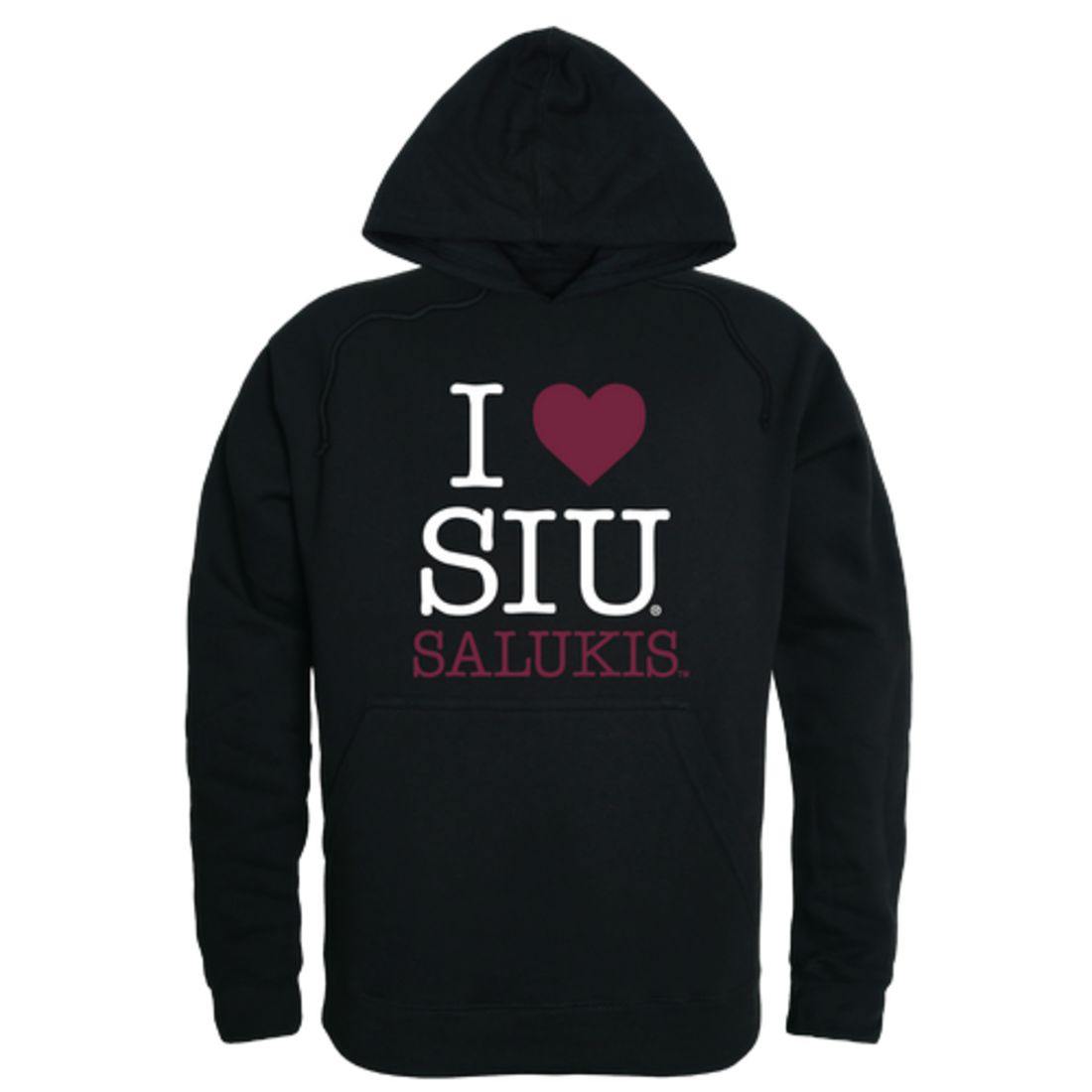 I Love SIU Southern Illinois University Salukis Hoodie Sweatshirt-Campus-Wardrobe