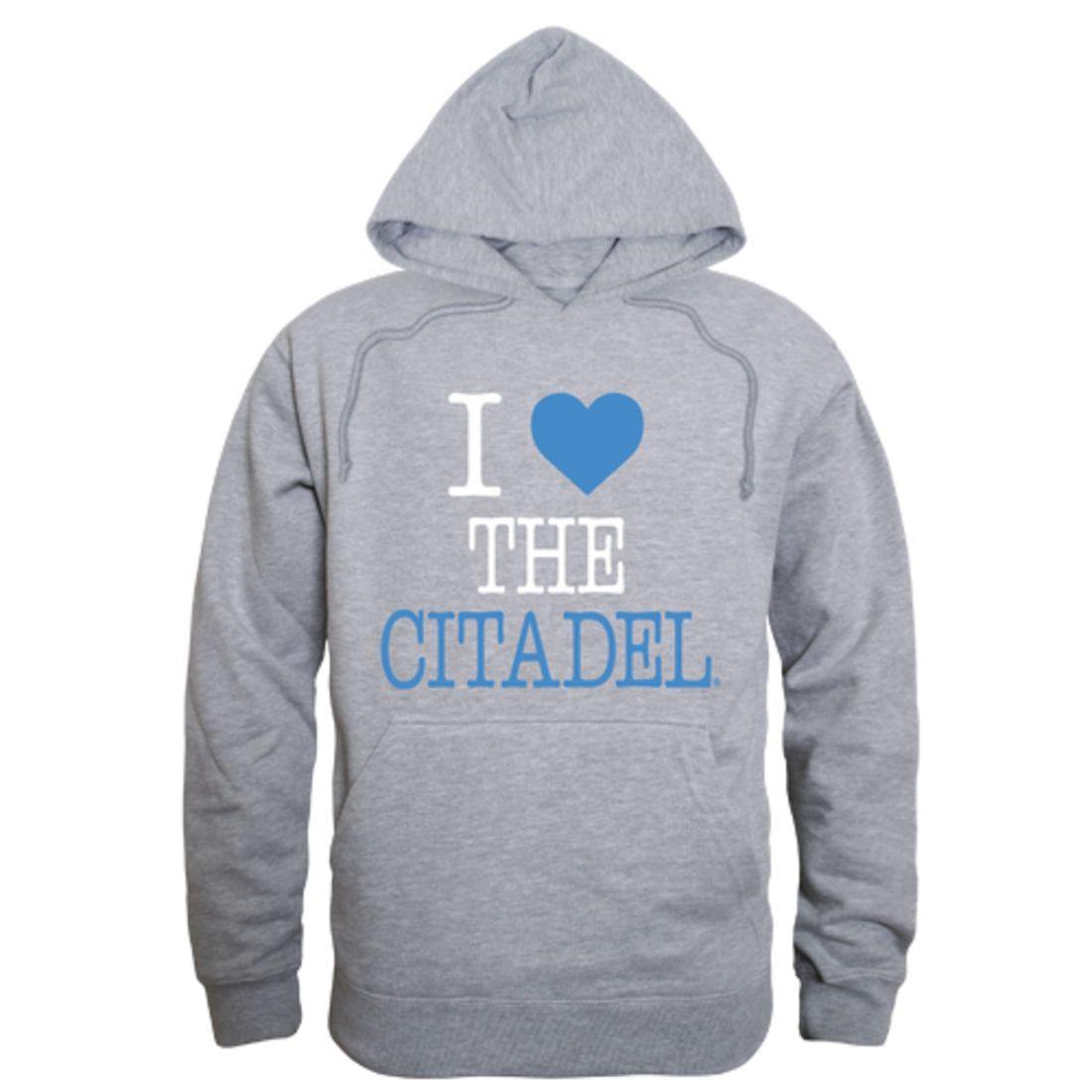 I Love The Citadel Bulldogs Hoodie Sweatshirt-Campus-Wardrobe