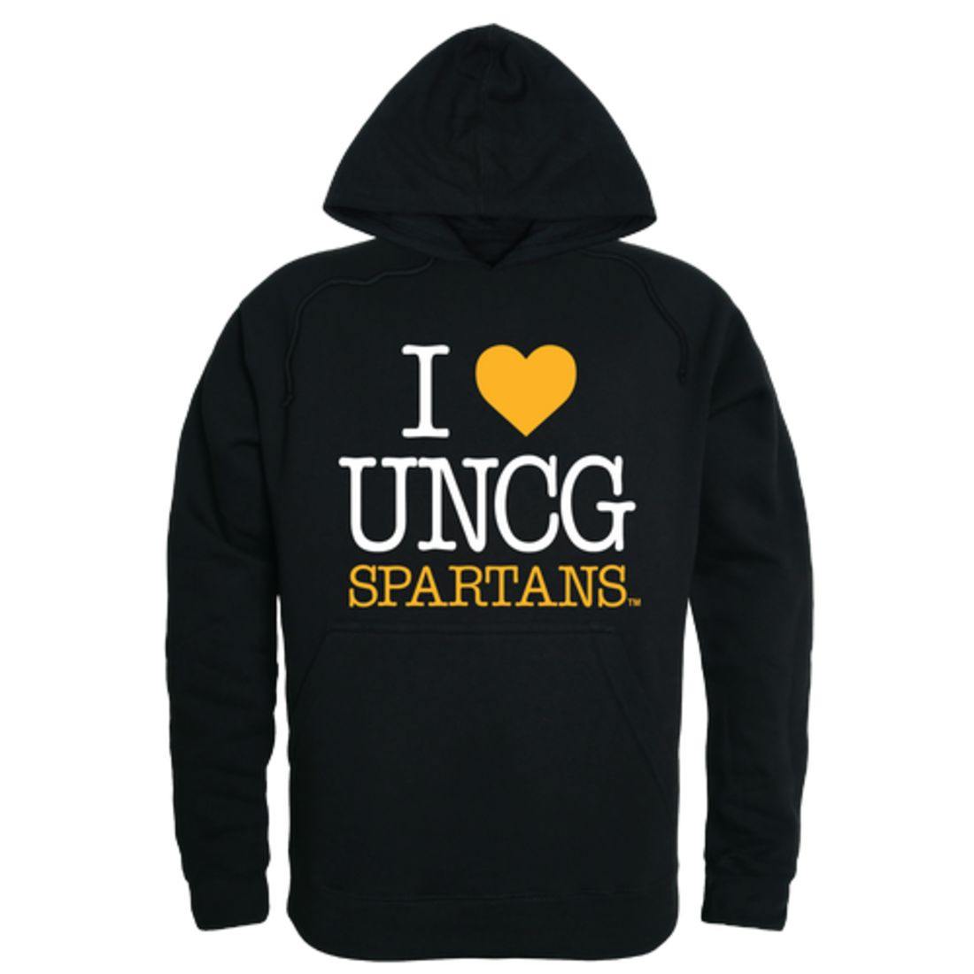 I Love UNCG University of North Carolina at Greensboro Spartans Hoodie Sweatshirt-Campus-Wardrobe