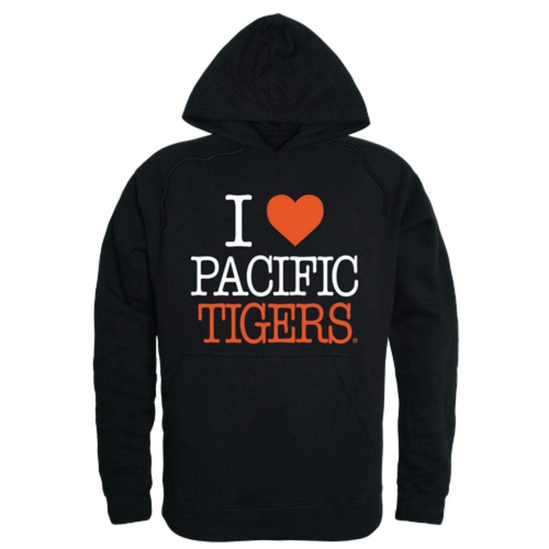 I Love University of the Pacific Tigers Hoodie Sweatshirt-Campus-Wardrobe