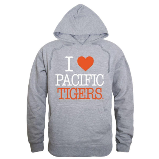 I Love University of the Pacific Tigers Hoodie Sweatshirt-Campus-Wardrobe