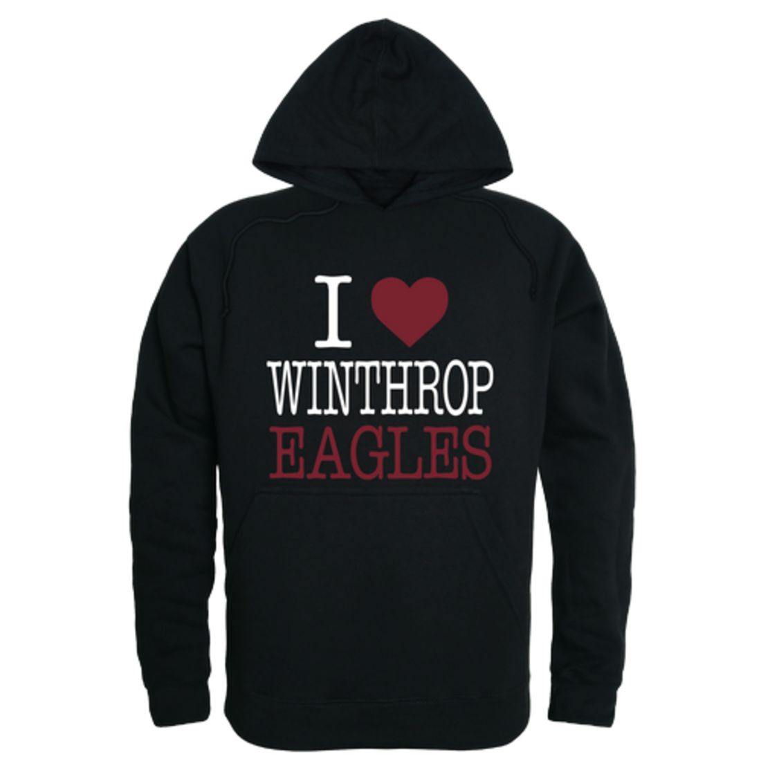 I Love Winthrop University Eagles Hoodie Sweatshirt-Campus-Wardrobe