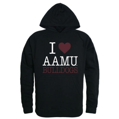 I Love AAMU Alabama A&M University Bulldogs Hoodie Sweatshirt-Campus-Wardrobe