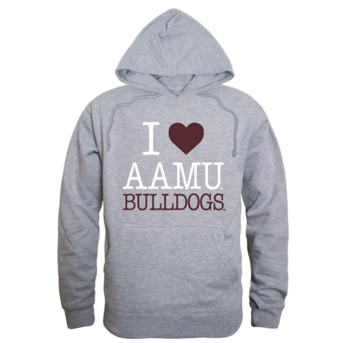 I Love AAMU Alabama A&M University Bulldogs Hoodie Sweatshirt-Campus-Wardrobe